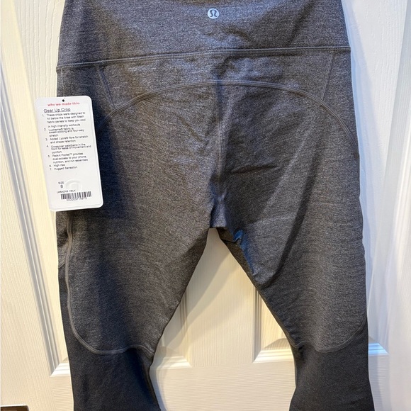 lululemon athletica Pants - Lululemon Heather Gear Up Gray Crop Leggings
